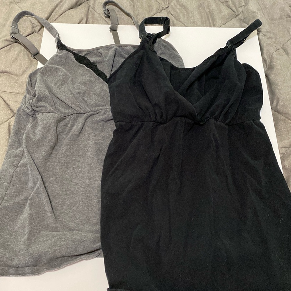 Bundle of 2 women’s Gilligan & O’Malley night nursing cami tank tops size large